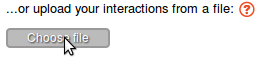 Uploading a file of interactions